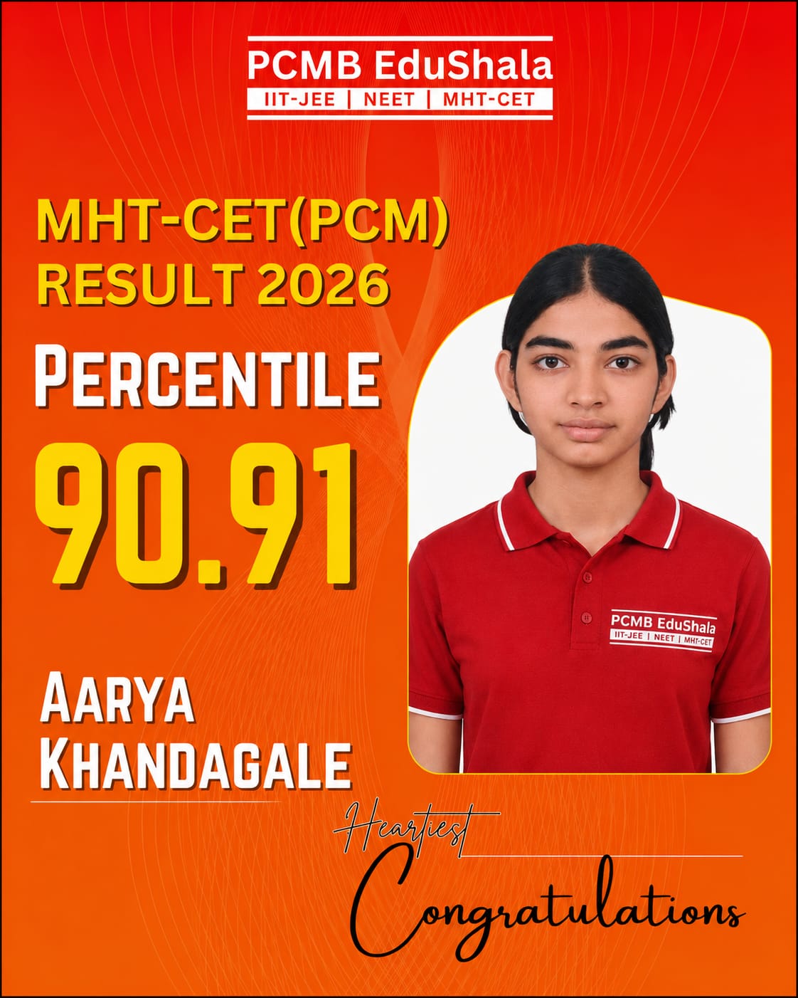 Aarya Khandagale MHT CET PCM 2026
