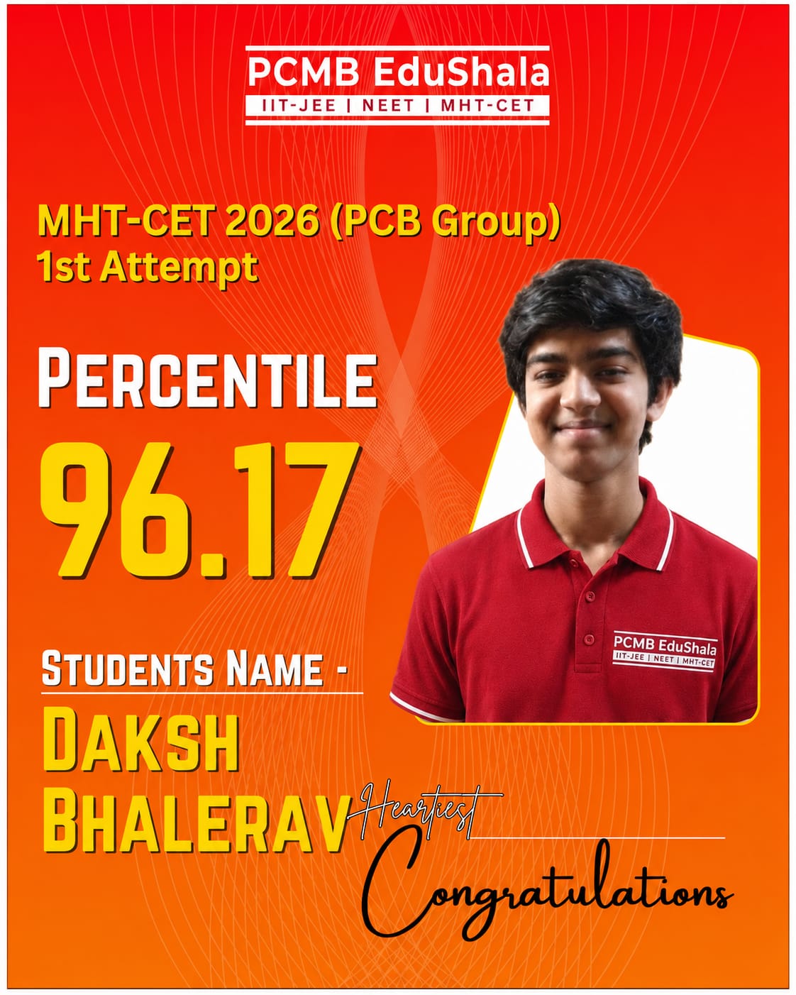 Daksh Sawant MHT CET PCM 2026