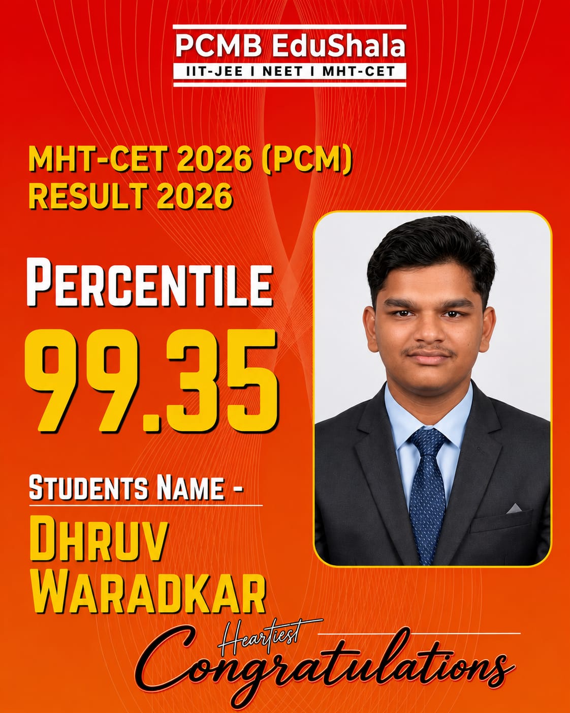 Dhruv Waradkar MHT CET PCM 2026