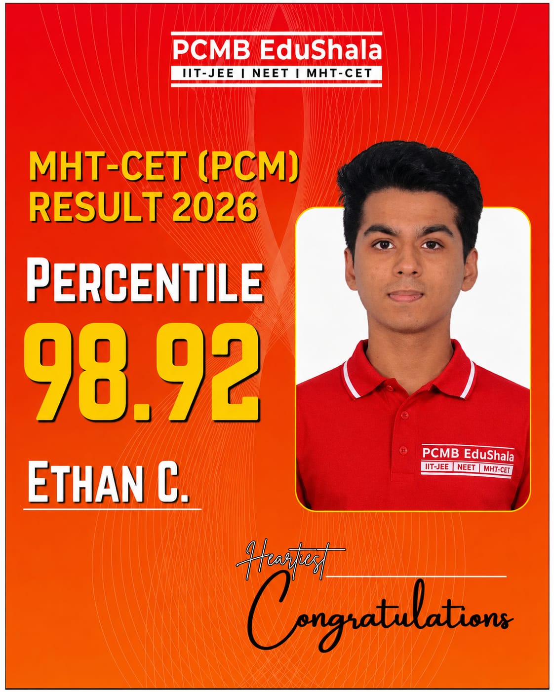 Ethan C. MHT CET PCM 2026
