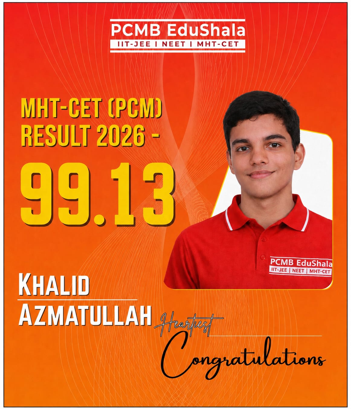 Khalid Azmatullah MHT CET PCM 2026