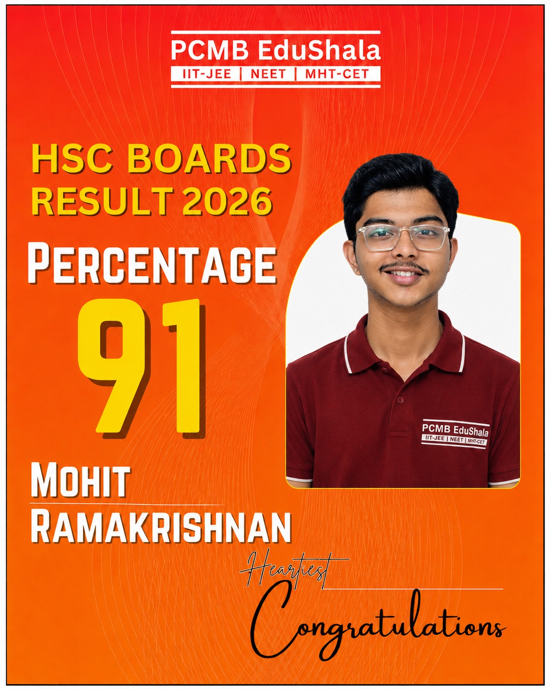 Mohit Ramakrishnan HSC Boards 2026