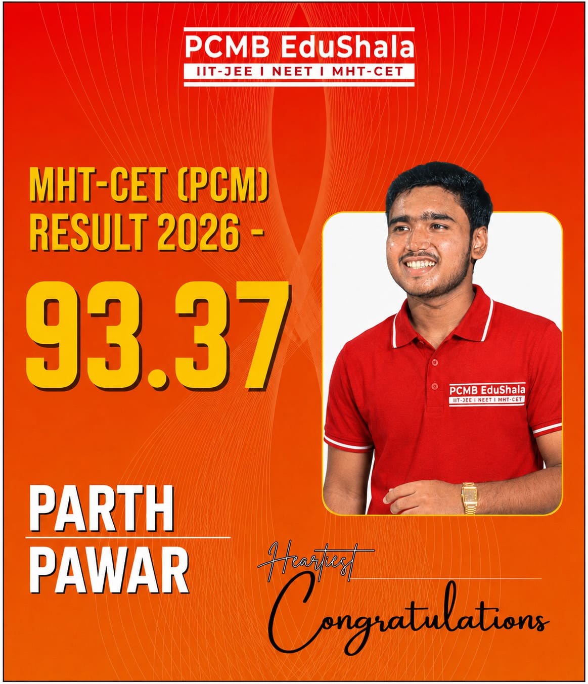 Parth Pawar MHT CET PCM 2026