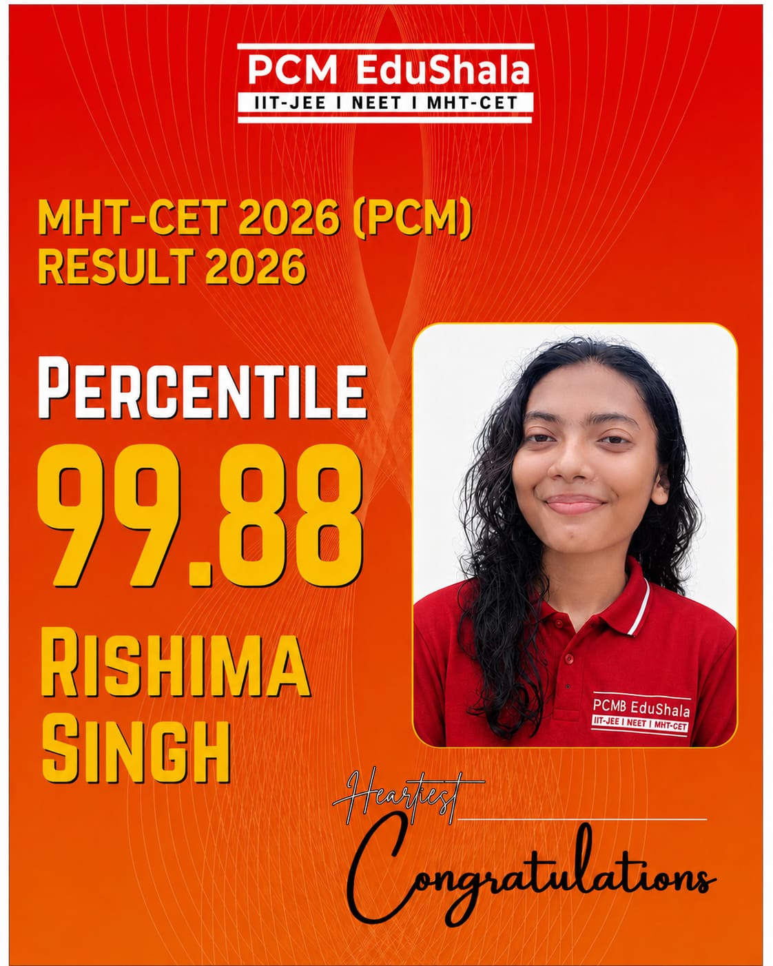 Rishima Singh MHT CET PCM 2026
