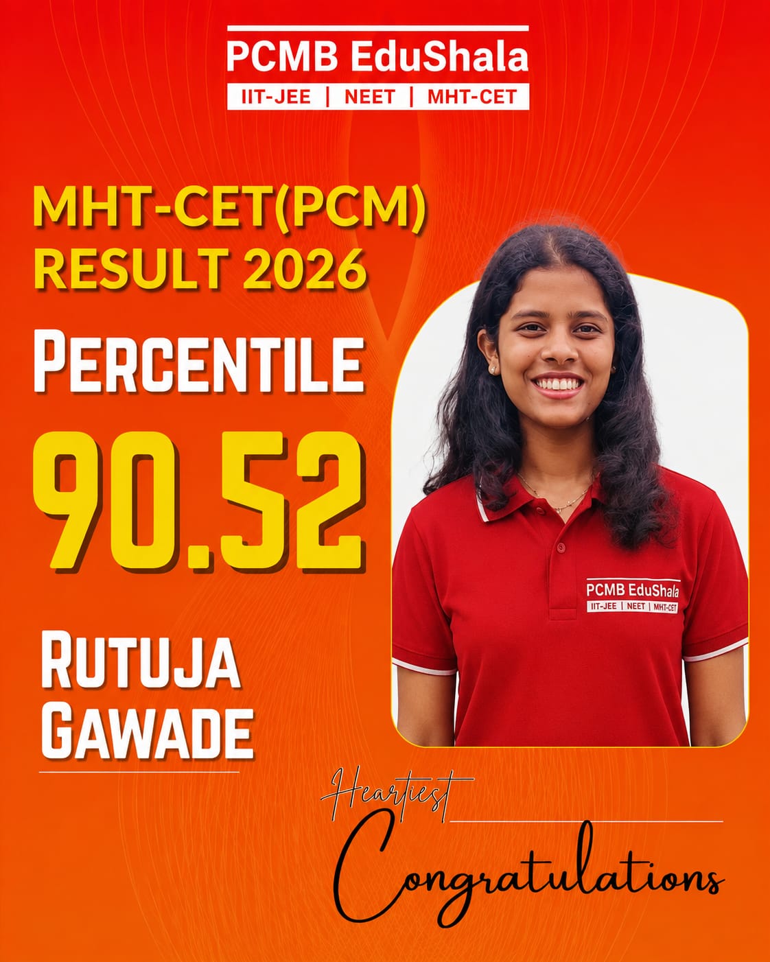 Rutuja Gawade MHT CET PCM 2026