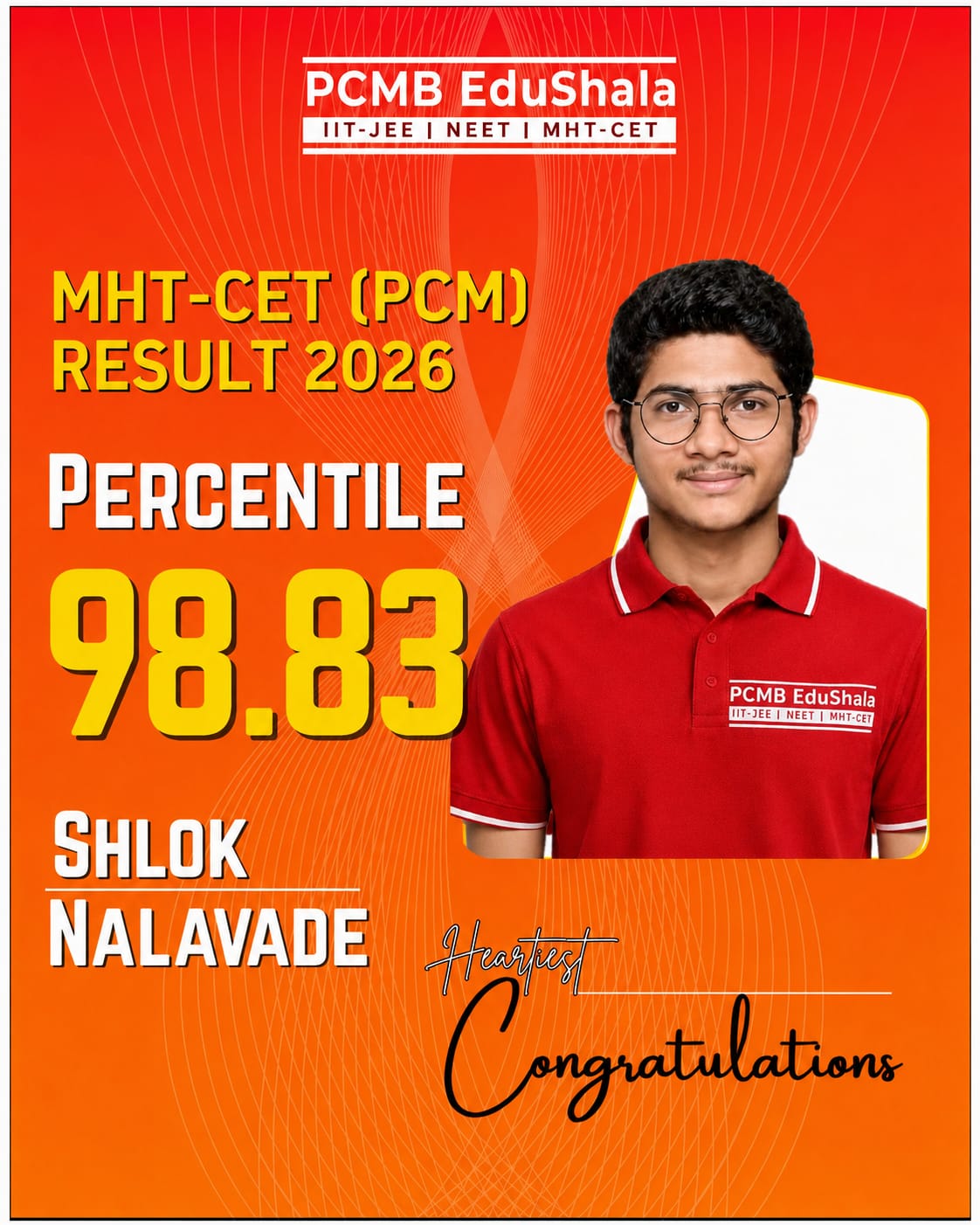 Shlok Nalawade MHT CET PCM 2026