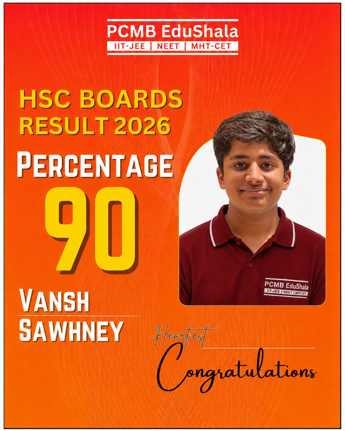 Vansh Sawhney HSC Boards 2026
