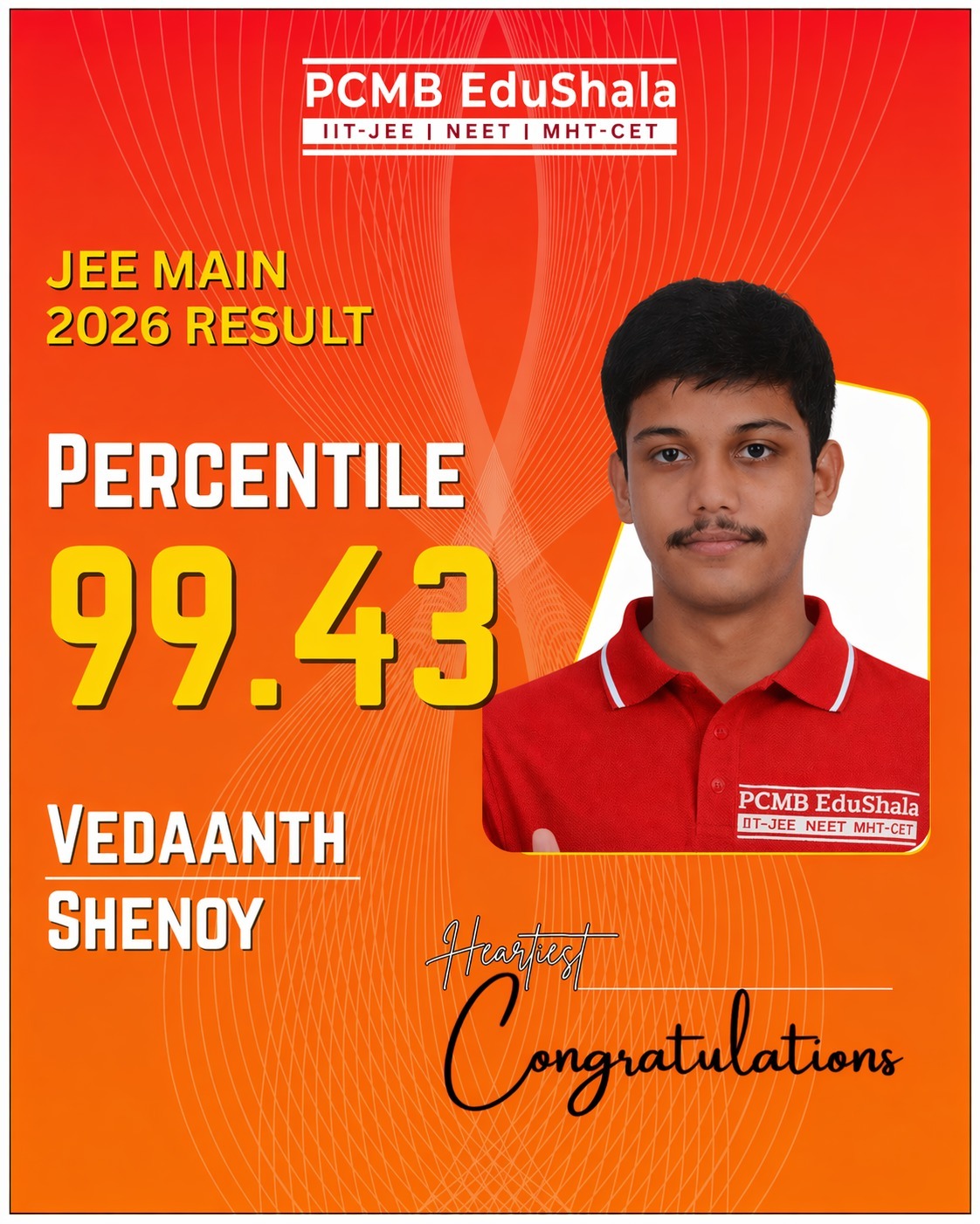 Vedaanth Shenoy JEE Main 2026